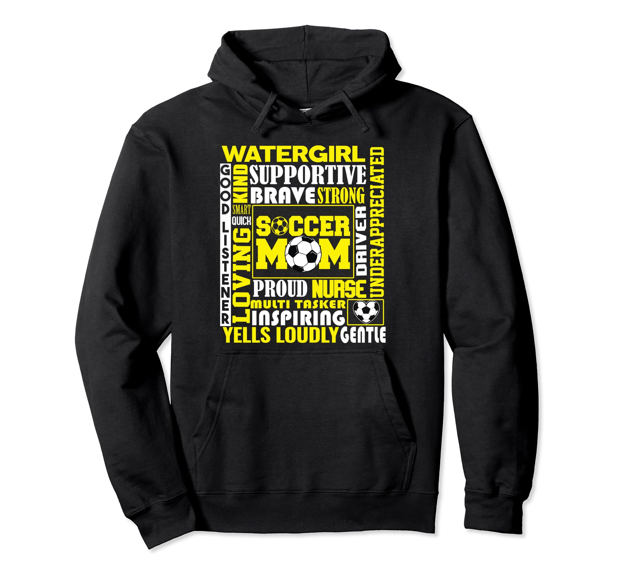 Soccer Mom Traits Best Words Mothers Hoodie - Custom Art Print Men Women - T-Shirt, Sweatshirt, Hoodie