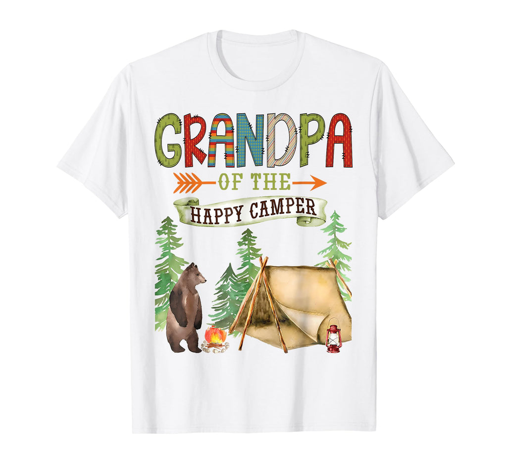 Grandpa Happy Camper First Birthday T-Shirt - Streetwear Style Men Women - T-Shirt, Sweatshirt, Hoodie