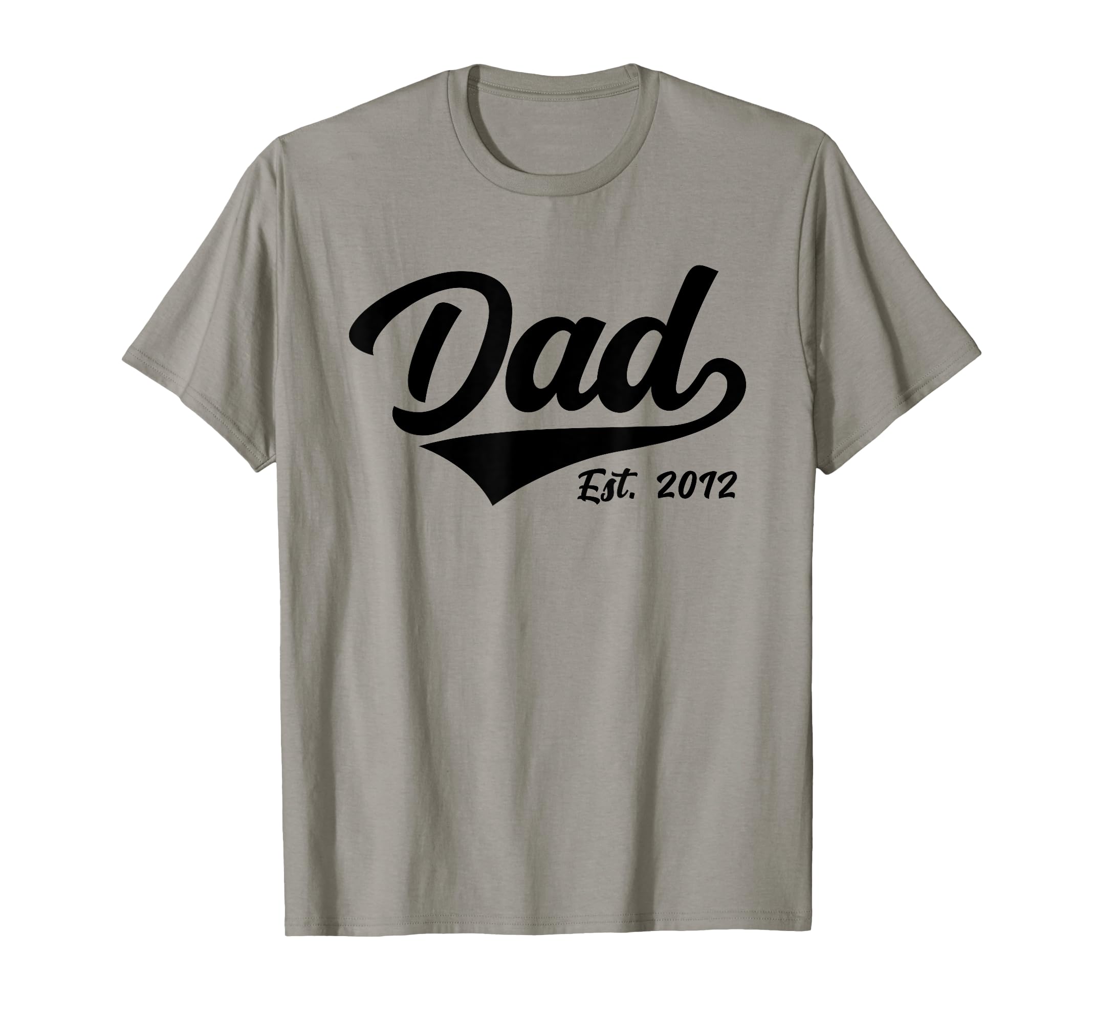 Funny Baseball Fathers Dad Est 2012 Gift T-Shirt - Unique Graphic Unisex - T-Shirt, Sweatshirt, Hoodie