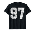Distressed White Number 97 Jersey Player T-Shirt - Streetwear Style Unisex - T-Shirt, Sweatshirt, Hoodie