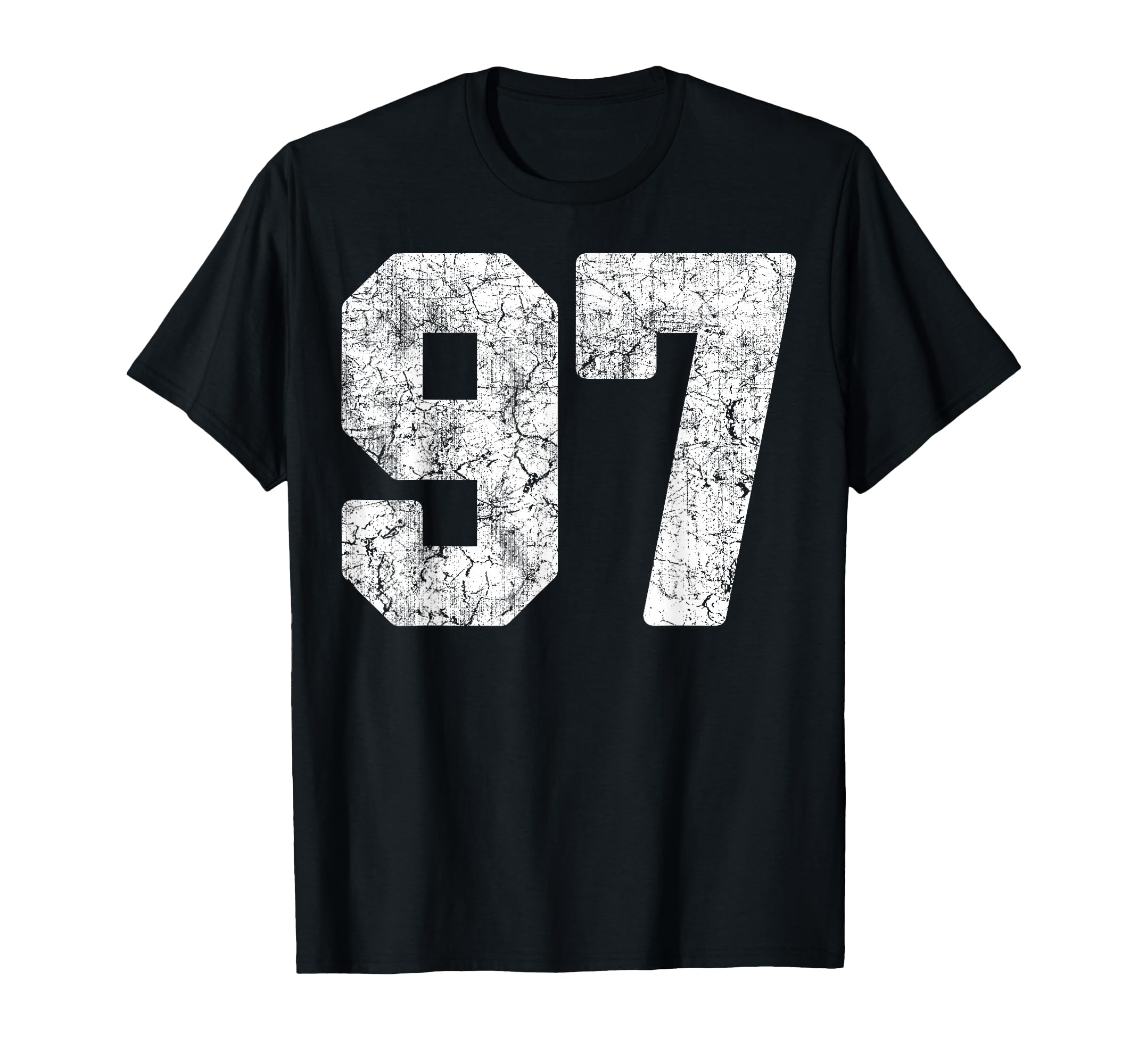 Distressed White Number 97 Jersey Player T-Shirt - Streetwear Style Unisex - T-Shirt, Sweatshirt, Hoodie