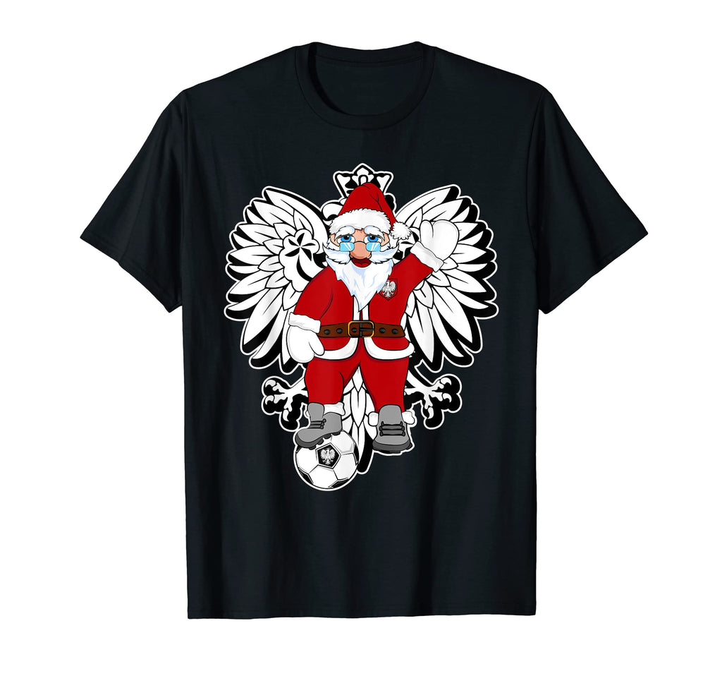Soccer Clause Santa Soccer Ball Polish T-Shirt - Graphic Print for Adults - T-Shirt, Sweatshirt, Hoodie