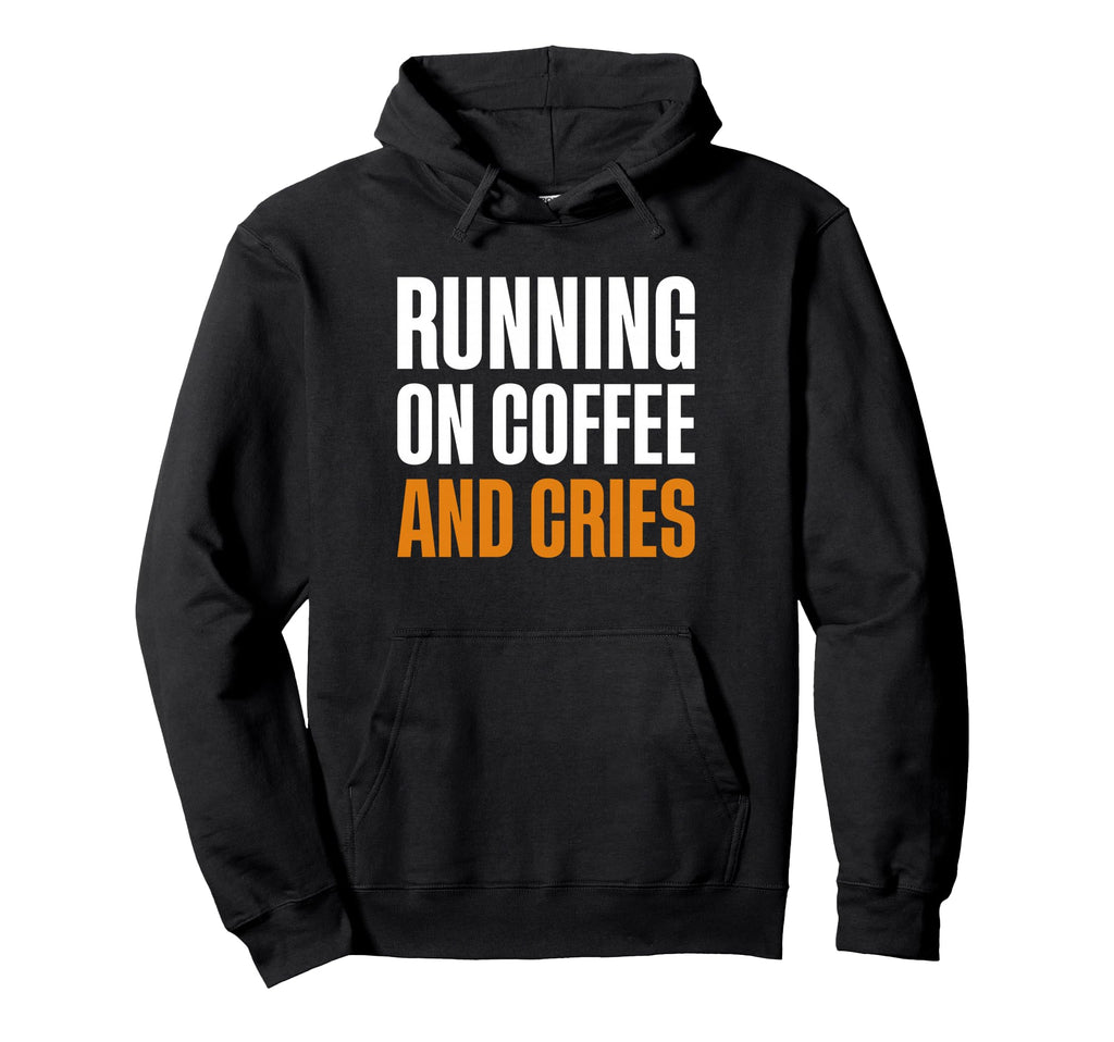 Running Coffee And Cries Twin Dad Father Hoodie - Unique Graphic for Adults - T-Shirt, Sweatshirt, Hoodie