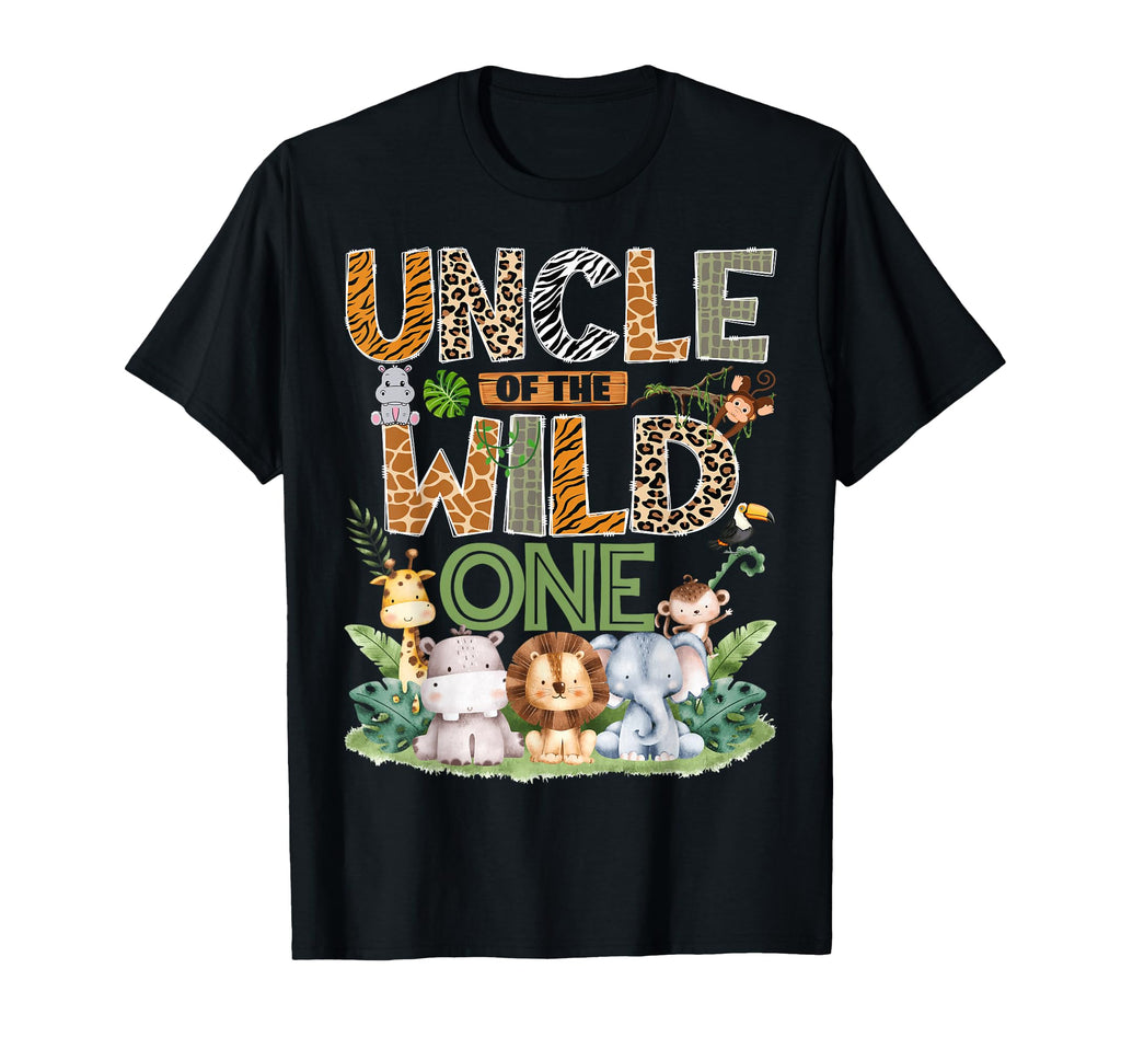 Uncle Wild One Safari Jungle 1St Birthday T-Shirt - Unique Graphic Unisex - T-Shirt, Sweatshirt, Hoodie