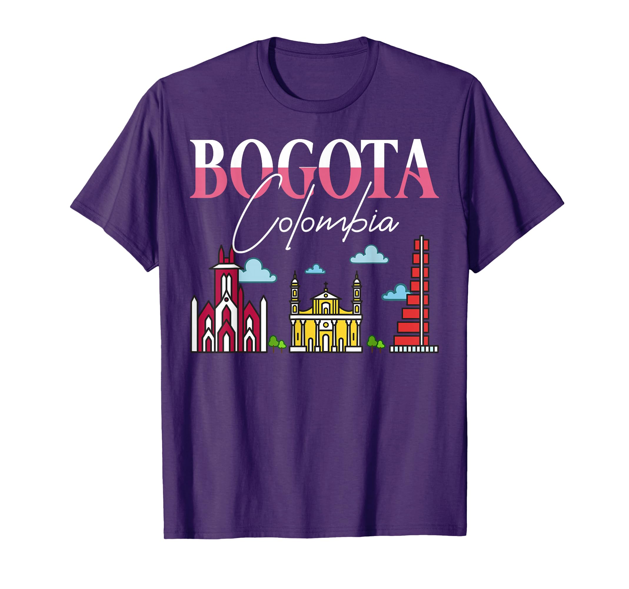 Bogota Colombia City Skyline Map T-Shirt - Novelty Apparel for Adults - T-Shirt, Sweatshirt, Hoodie