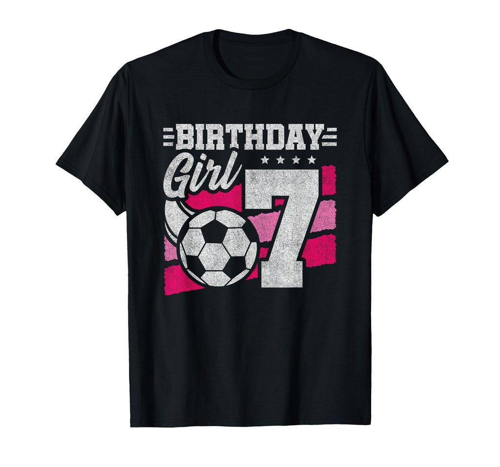 7 Year Old Birthday Soccer Party 7Th T-Shirt - Trendy Graphic Unisex - T-Shirt, Sweatshirt, Hoodie