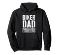 Biker Dad Fathers Day Biker Dad Hoodie - Minimalist Print for Adults - T-Shirt, Sweatshirt, Hoodie