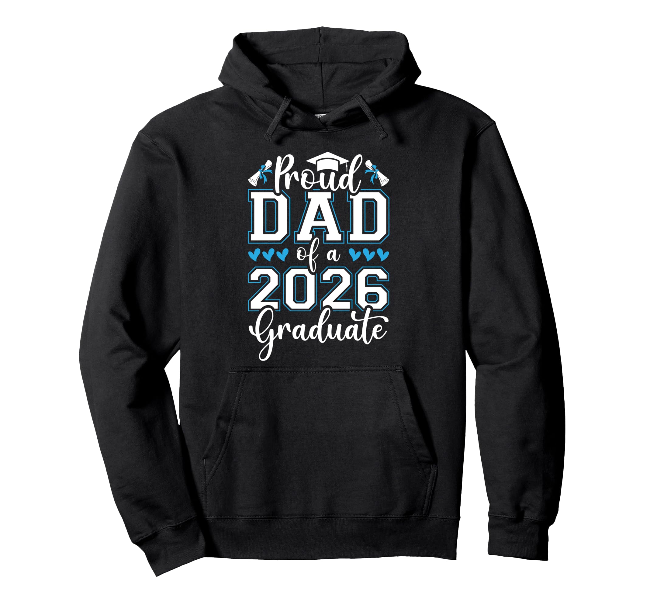 Proud Dad 2026 Graduate Senior Hoodie - Minimalist Print Men Women - T-Shirt, Sweatshirt, Hoodie