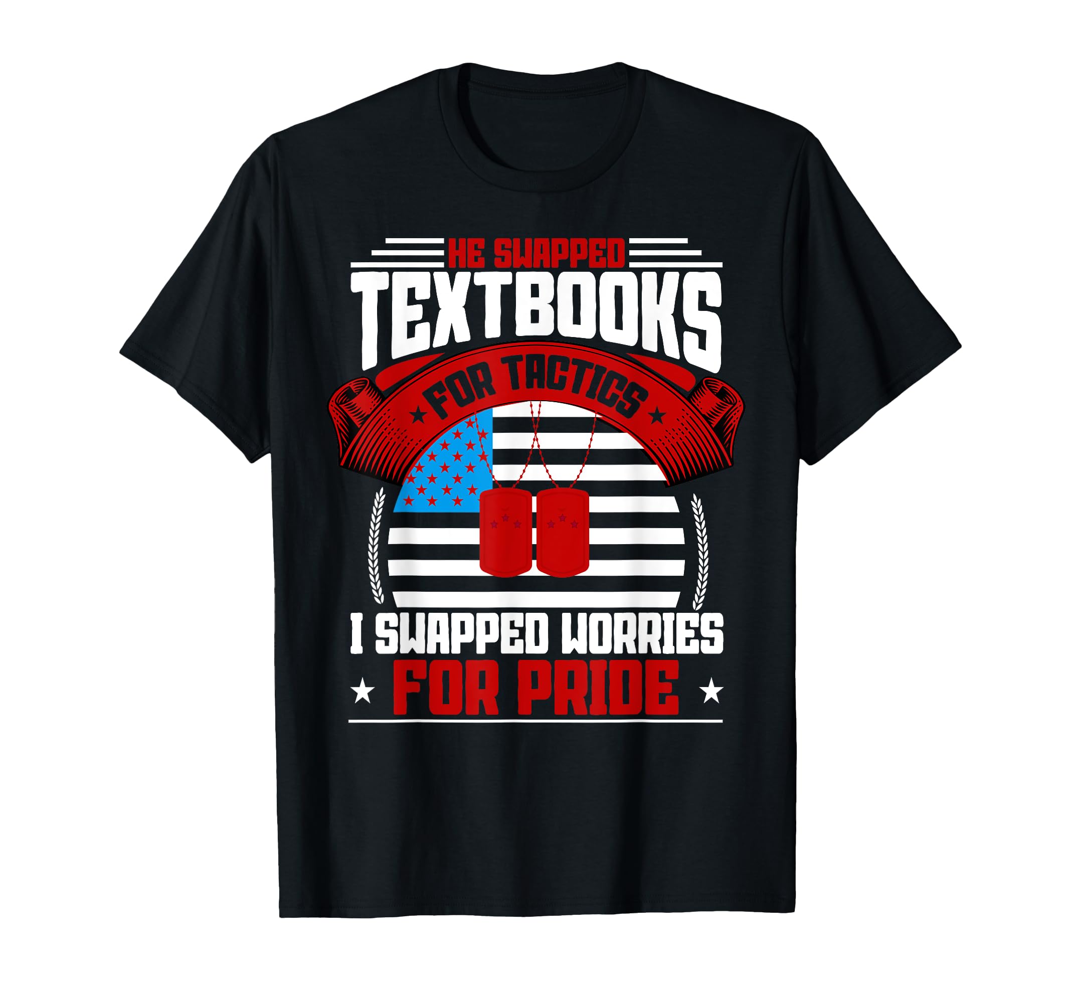 Proud Military Dad American Usa Flag T-Shirt - Trendy Graphic for Adults - T-Shirt, Sweatshirt, Hoodie