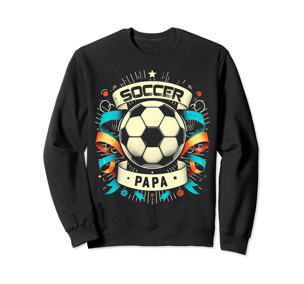 Soccer Papa Family Matching Dad Sweatshirt - Minimalist Print for Adults - T-Shirt, Sweatshirt, Hoodie