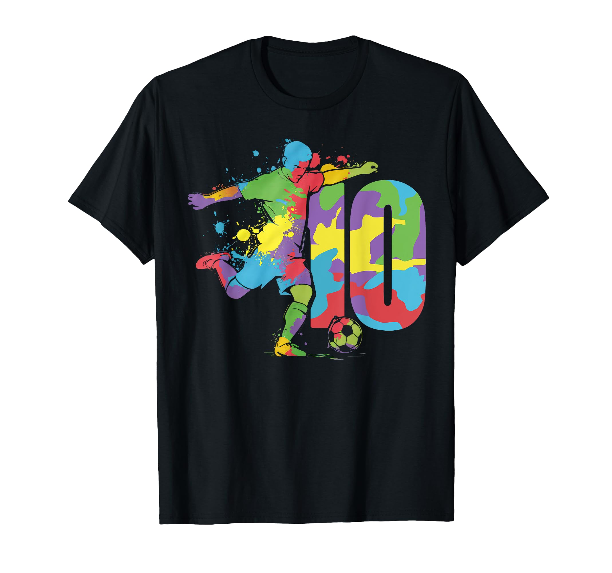 10 Soccer Birthday Gift Soccer Fan T-Shirt - Unique Graphic Men Women - T-Shirt, Sweatshirt, Hoodie