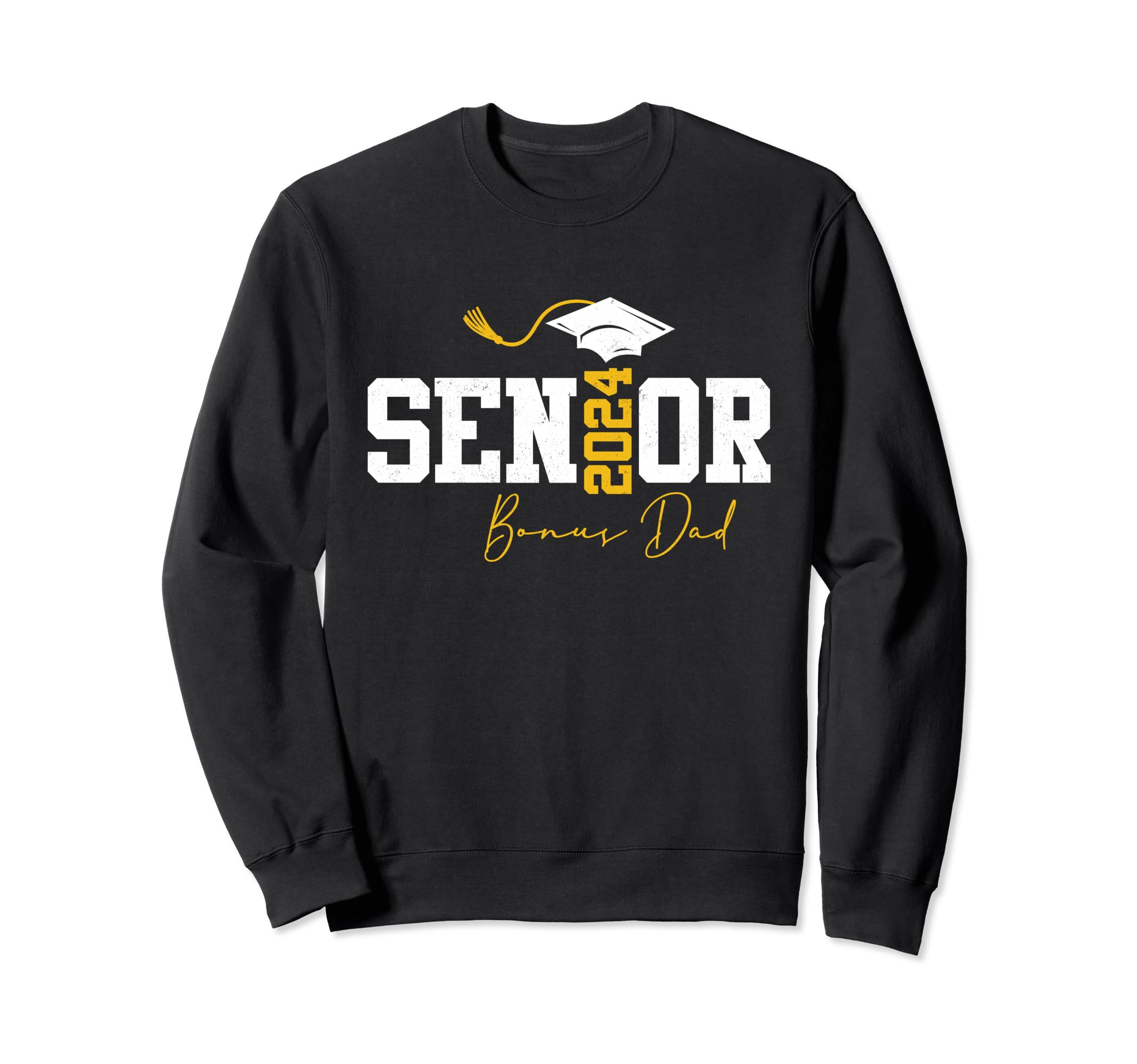 Senior Bonus Dad 2024 Graduation Sweatshirt - Aesthetic Graphic Unisex - T-Shirt, Sweatshirt, Hoodie
