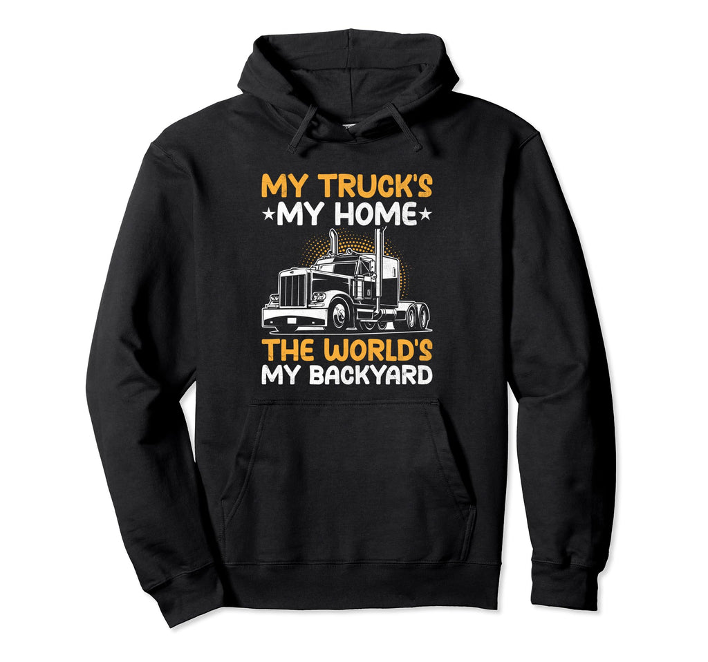 Trucker Driving Dad Trucker Father Hoodie - Streetwear Style Men Women - T-Shirt, Sweatshirt, Hoodie