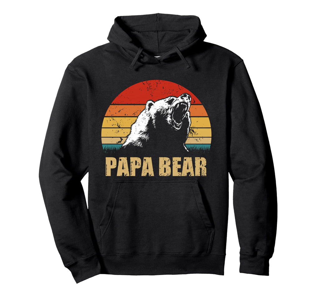 Papa Bear Funny Fathers Day Dad Hoodie - Casual Everyday Wear for Adults - T-Shirt, Sweatshirt, Hoodie