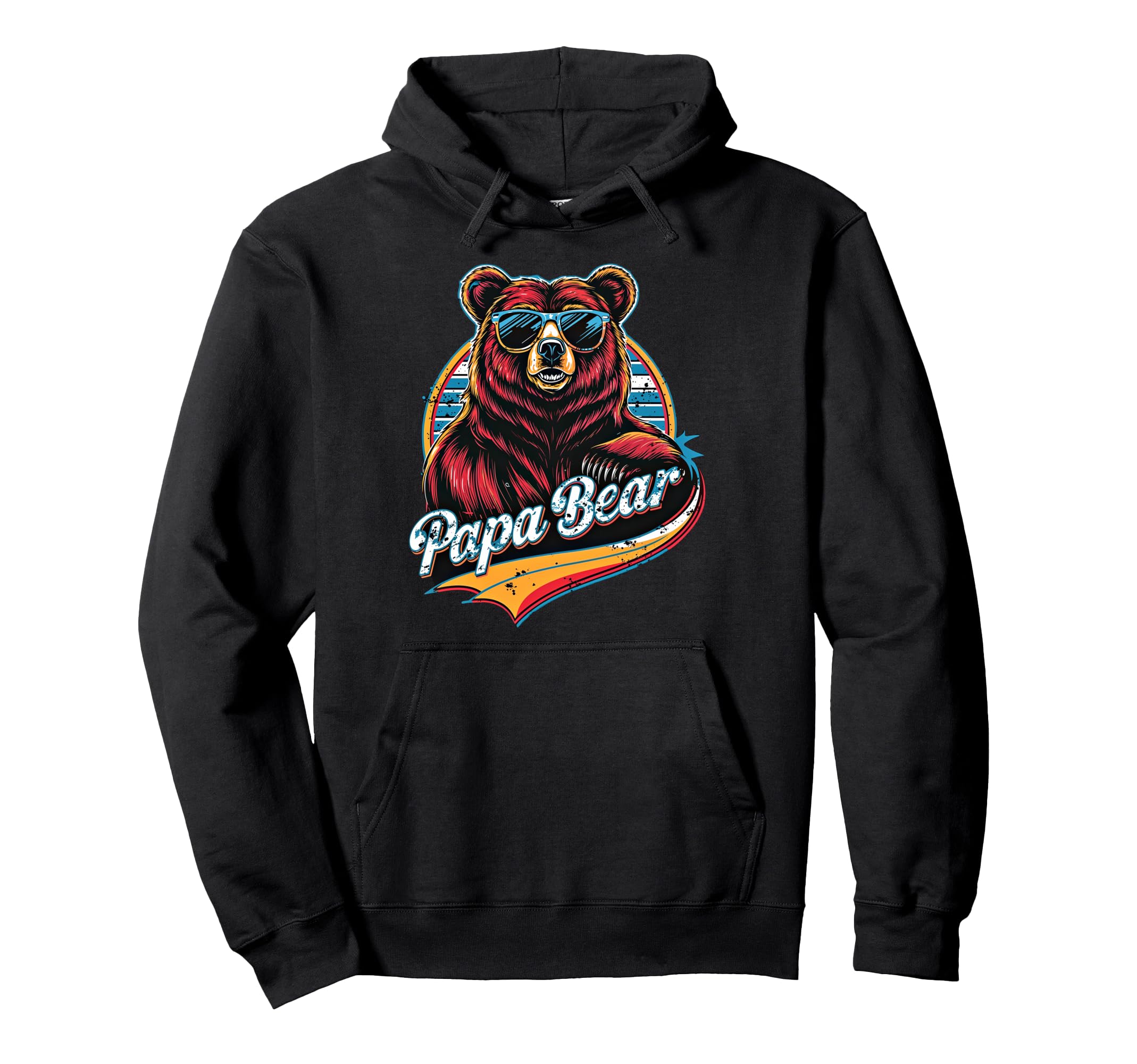 Papa Bear Husband Father Family Fathers Hoodie - Unique Graphic for Adults - T-Shirt, Sweatshirt, Hoodie