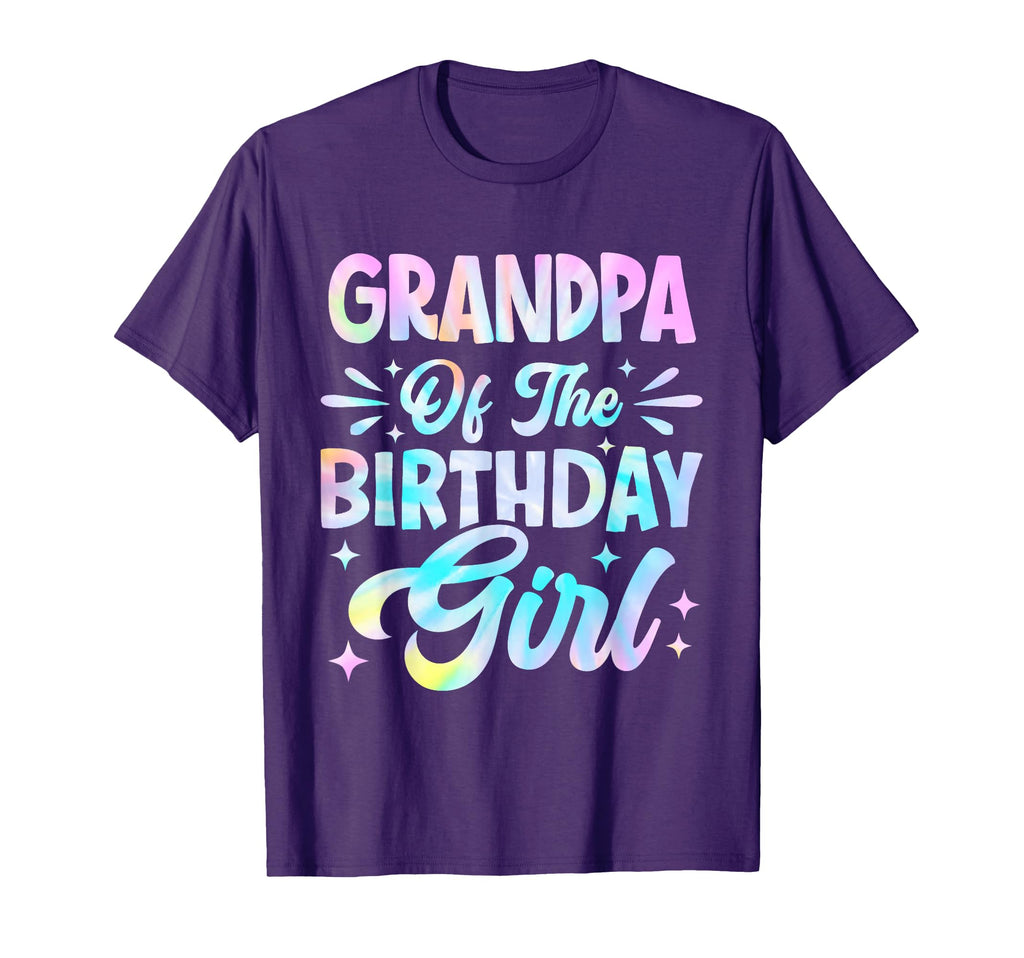 Grandpa Birthday Tie Dye Party Family T-Shirt - Minimalist Print for Adults - T-Shirt, Sweatshirt, Hoodie
