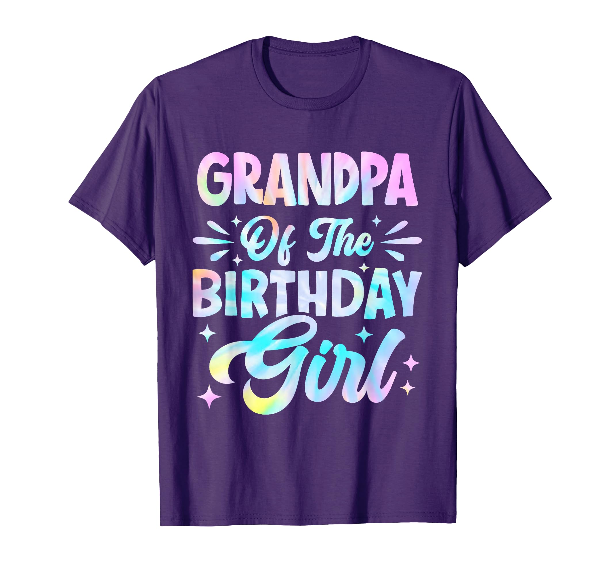 Grandpa Birthday Tie Dye Party Family T-Shirt - Minimalist Print for Adults - T-Shirt, Sweatshirt, Hoodie