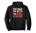 Myth Barbeque Legend Dad Funny Bbq Hoodie - Fun Novelty Design for Adults - T-Shirt, Sweatshirt, Hoodie