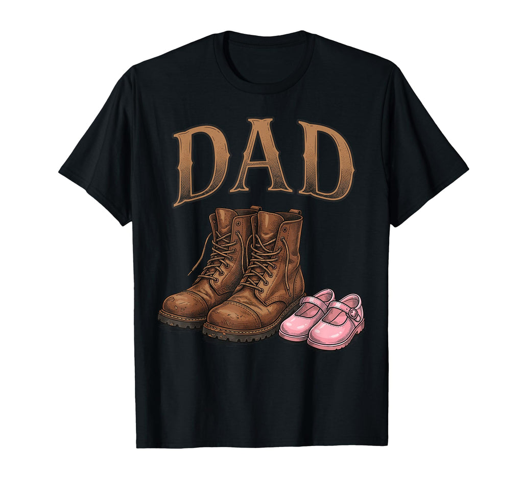 Dad Daughter Boots Father Proud Dad T-Shirt - Graphic Print Unisex - T-Shirt, Sweatshirt, Hoodie