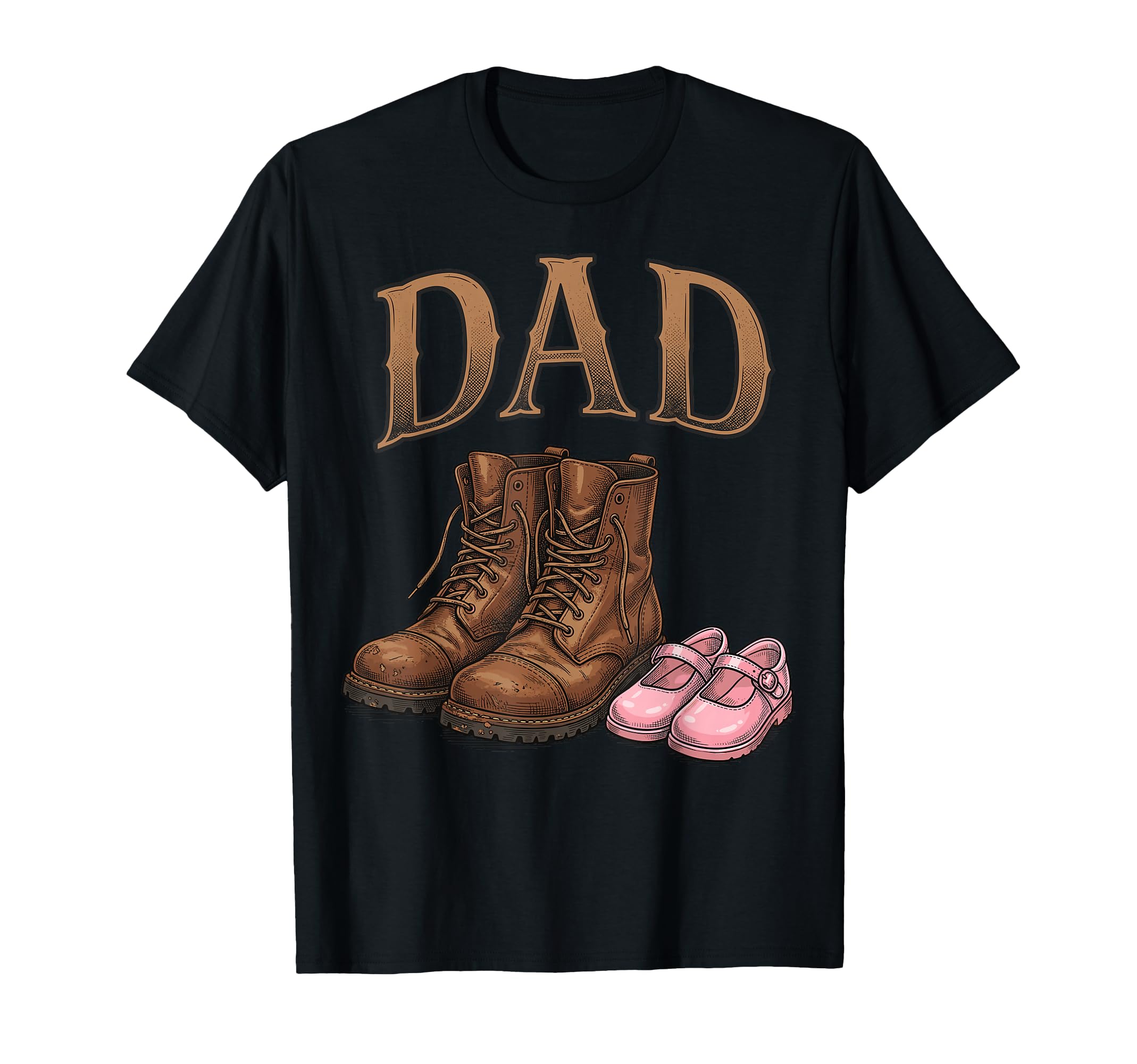 Dad Daughter Boots Father Proud Dad T-Shirt - Graphic Print Unisex - T-Shirt, Sweatshirt, Hoodie