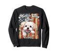 Maltese Dog Dad Usa Flag Est 2024 Puppy Sweatshirt - Trendy Graphic Unisex - T-Shirt, Sweatshirt, Hoodie