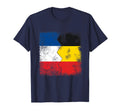 France Belgium Flags Half Uk Belgian T-Shirt - Custom Art Print for Adults - T-Shirt, Sweatshirt, Hoodie