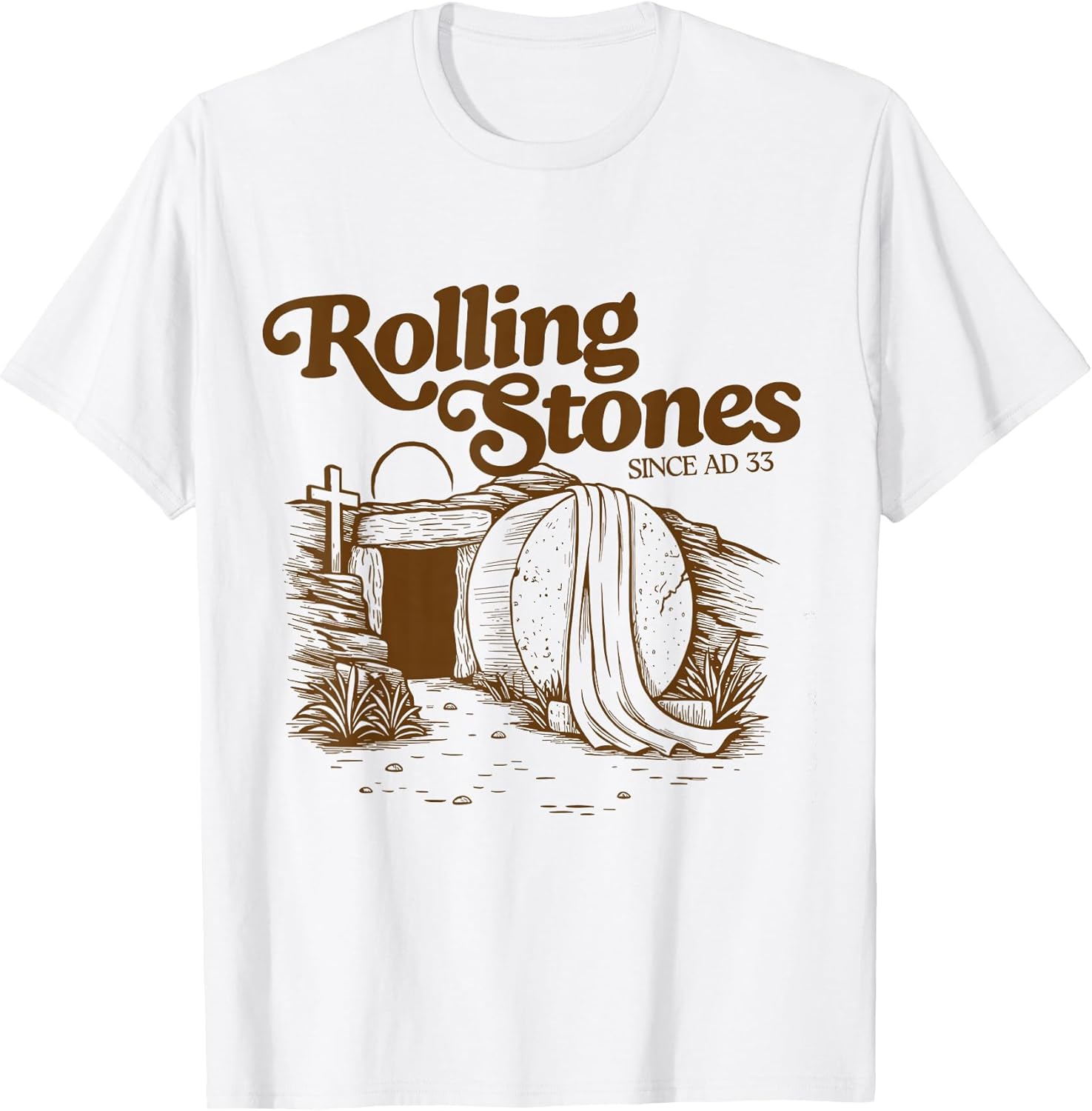 The Stone was Rolled Away He Alive Retro Christian - Adult & Kids T-Shirts, Sweatshirts & Hoodies apparel design preview 1