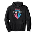 Team Twins Gender Reveal Twin Mom And Hoodie - Aesthetic Graphic Unisex - T-Shirt, Sweatshirt, Hoodie