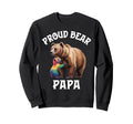 Papa Bear Rainbow Cub Proud Gay Sweatshirt - Trendy Graphic for Adults - T-Shirt, Sweatshirt, Hoodie