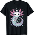 Pastel Goth Girl Kawaii Cute Skeleton Axolotl - Adult & Kids T-Shirts, Sweatshirts & Hoodies apparel design preview 1