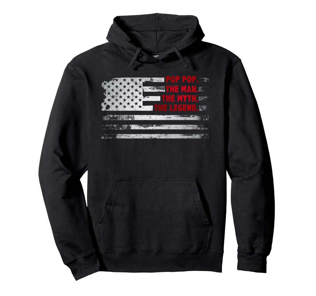 Pop Pop Myth Legend American Usa Hoodie - Aesthetic Graphic for Adults - T-Shirt, Sweatshirt, Hoodie