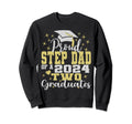 Proud Step Dad Two 2024 Graduate Sweatshirt - Novelty Apparel for Adults - T-Shirt, Sweatshirt, Hoodie