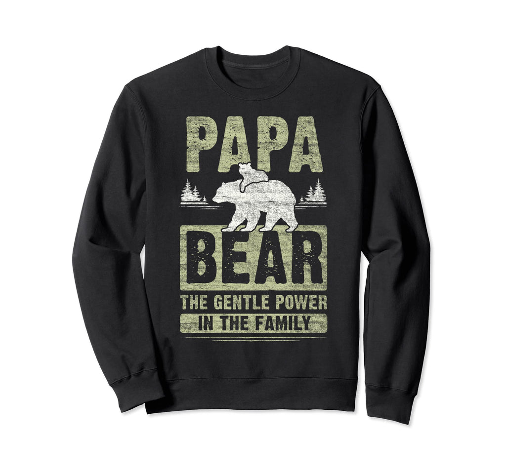 Papa Bear 1 Cub Dad Grandpa 1 Grandchild Sweatshirt - Graphic Print Unisex - T-Shirt, Sweatshirt, Hoodie