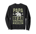 Papa Bear 1 Cub Dad Grandpa 1 Grandchild Sweatshirt - Graphic Print Unisex - T-Shirt, Sweatshirt, Hoodie