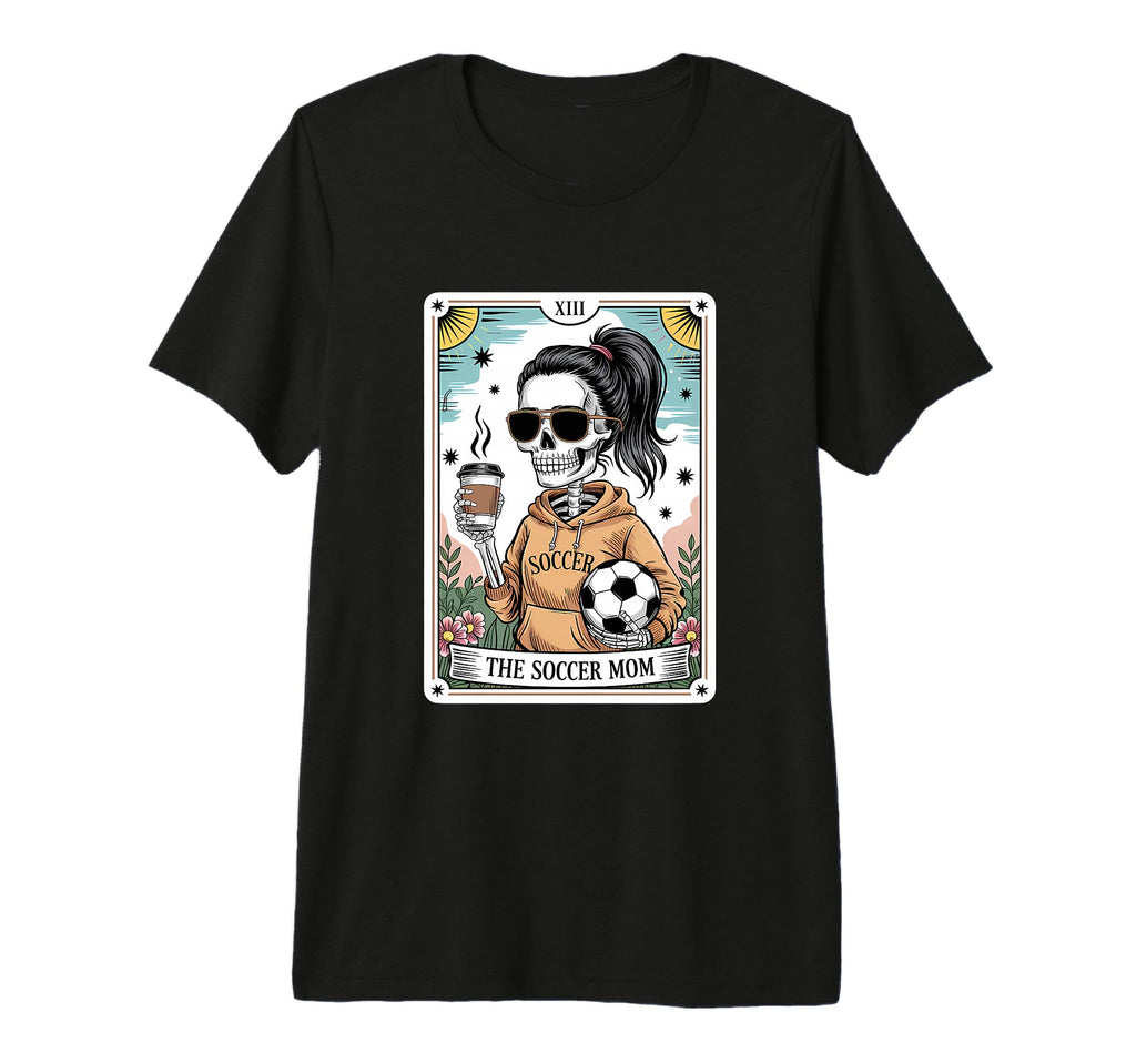 Funny Skeleton Tarot Card Halloween Soccer T-Shirt - Graphic Print Unisex - T-Shirt, Sweatshirt, Hoodie