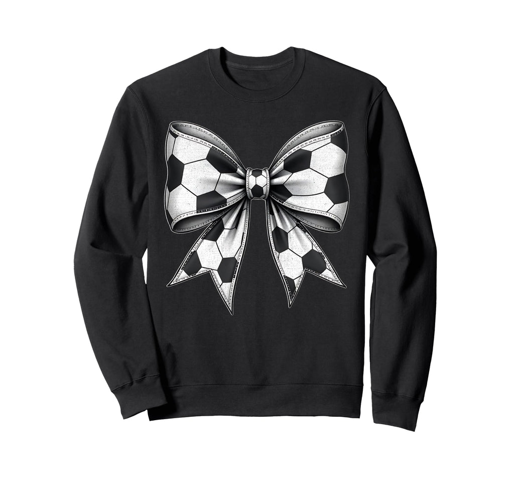 Soccer Ball Coquette Bow Soccer Sweatshirt - Streetwear Style for Adults - T-Shirt, Sweatshirt, Hoodie