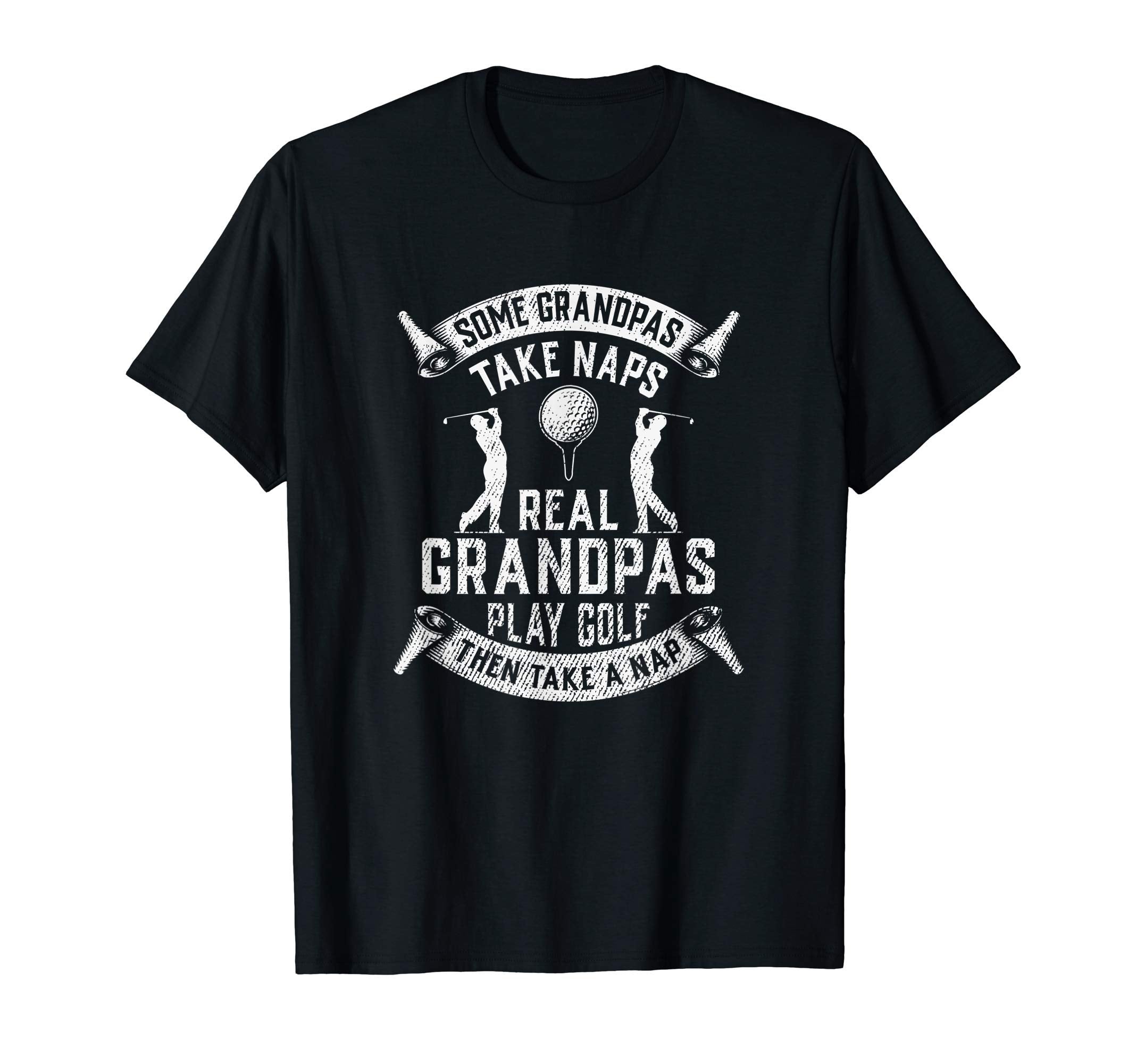 Mens Real Grandpas Play Golf Grandpa T-Shirt - Custom Art Print Men Women - T-Shirt, Sweatshirt, Hoodie