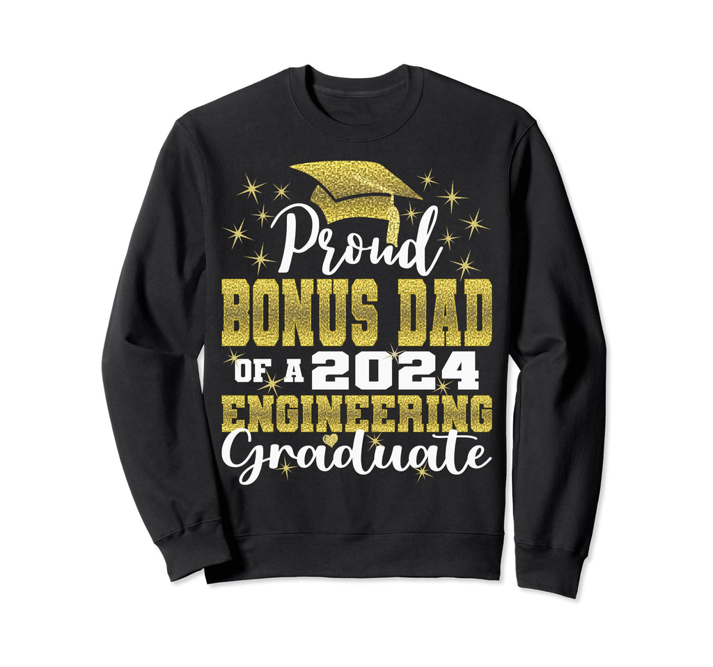 Super Proud Bonus Dad 2024 Sweatshirt - Graphic Print for Adults - T-Shirt, Sweatshirt, Hoodie