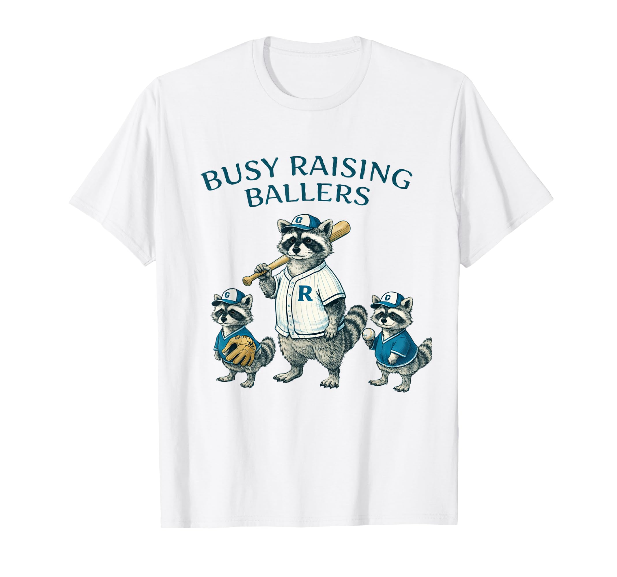 Busy Raising Baller Baseball Softball Mom T-Shirt - Novelty Apparel Unisex - T-Shirt, Sweatshirt, Hoodie