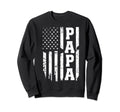 Us Flag Fathers Day Papa Father Sweatshirt - Minimalist Print for Adults - T-Shirt, Sweatshirt, Hoodie
