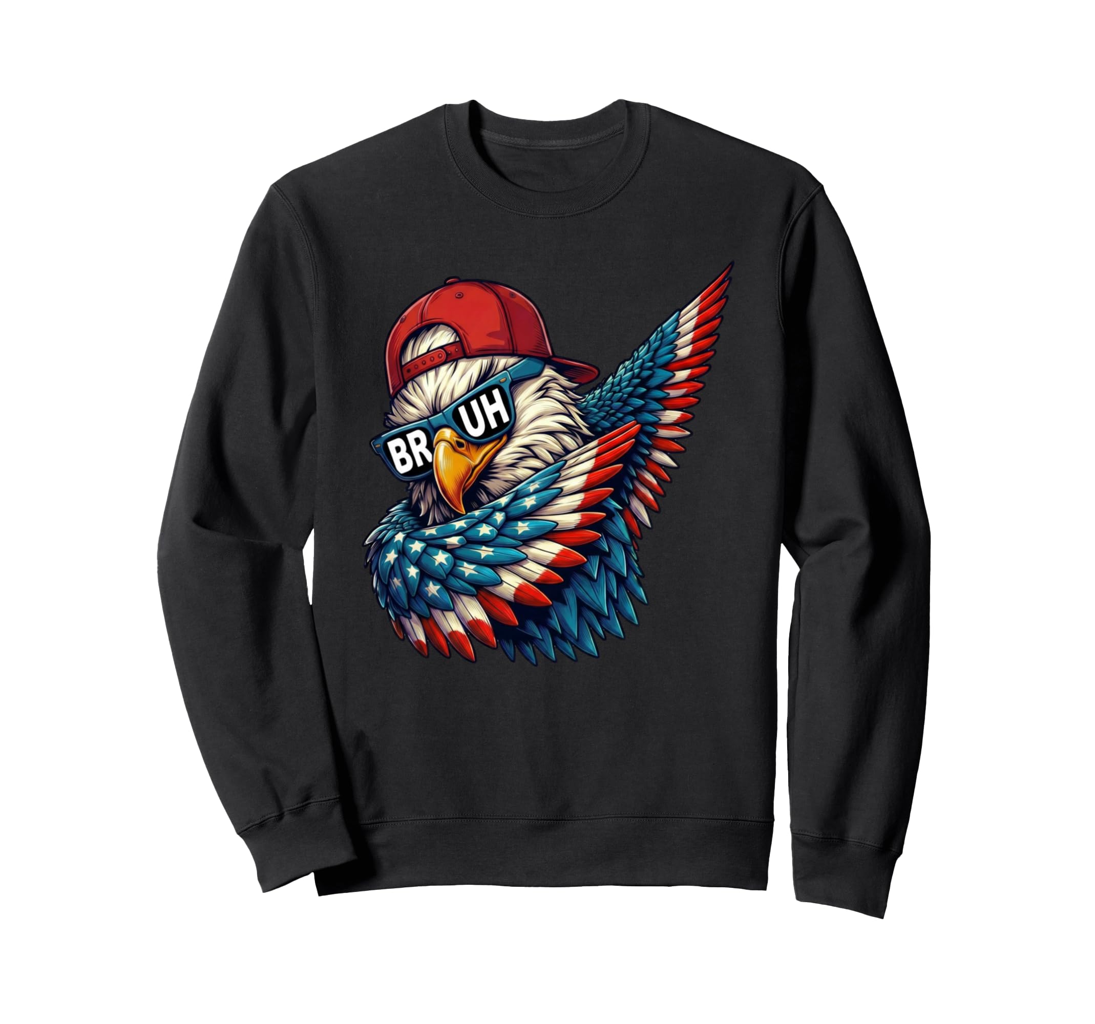 Dabbing American Eagle Patriotic Sweatshirt - Unique Graphic Men Women - T-Shirt, Sweatshirt, Hoodie