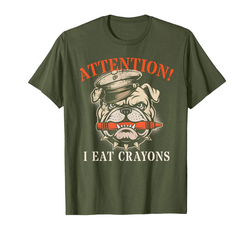 I Eat Crayons Military Grumpy Old T-Shirt - Fun Novelty Design Men Women - T-Shirt, Sweatshirt, Hoodie