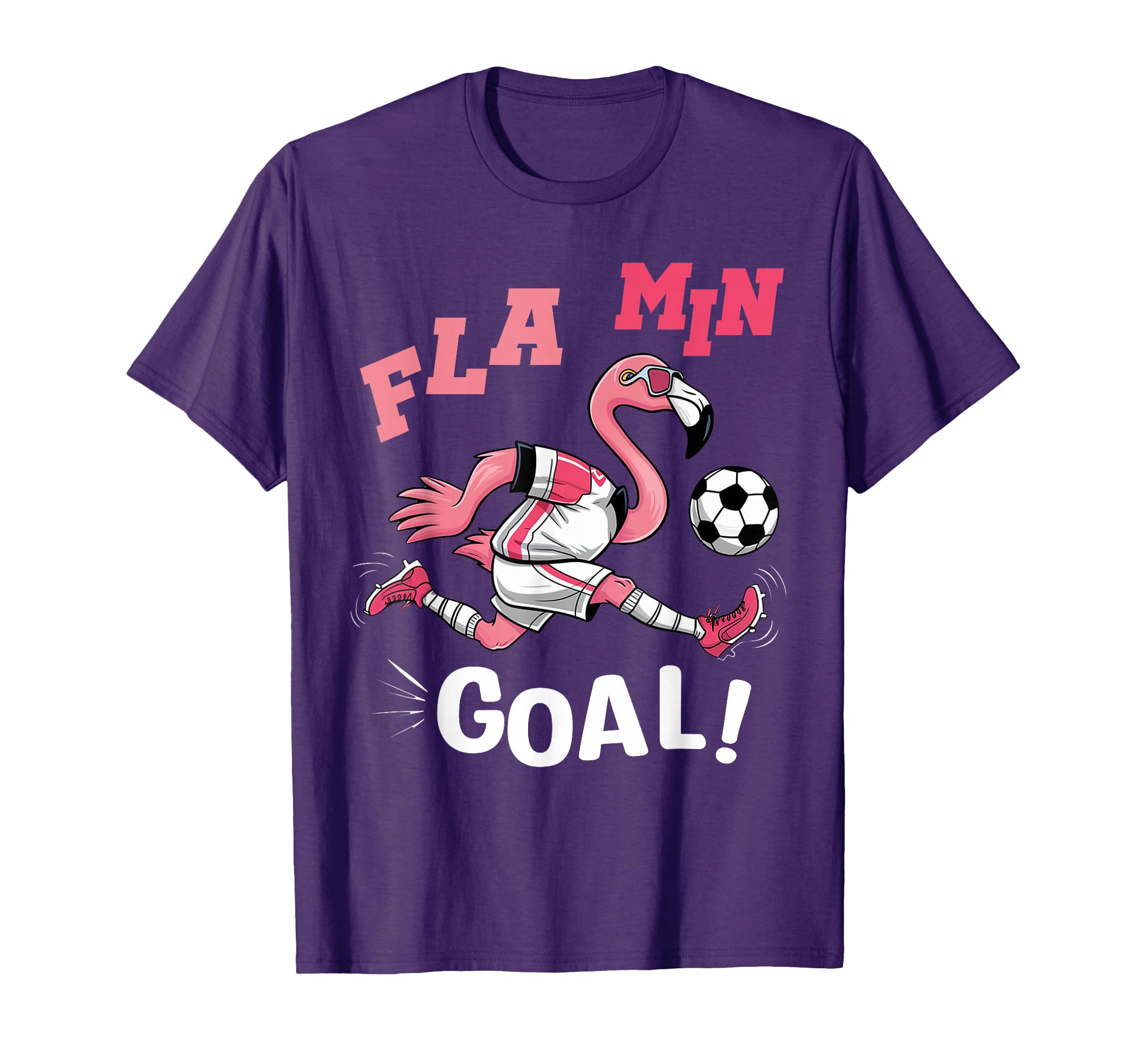 Flamingo Playing Football Fla T-Shirt - Casual Everyday Wear for Adults - T-Shirt, Sweatshirt, Hoodie