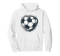 Soccer Ball Heart Football Player And Hoodie - Unique Graphic for Adults - T-Shirt, Sweatshirt, Hoodie