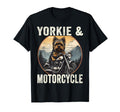 Yorkie And Motorcycle Dog Lovers T-Shirt - Custom Art Print Men Women - T-Shirt, Sweatshirt, Hoodie