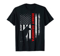 Usa American Flag Siberian Husky T-Shirt - Minimalist Print Men Women - T-Shirt, Sweatshirt, Hoodie