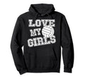 I Love My Volleyball Moms Dad Coaches Hoodie - Graphic Print for Adults - T-Shirt, Sweatshirt, Hoodie
