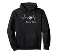 Soccer Mammas Soccer Mom Heartbeat Hoodie - Fun Novelty Design for Adults - T-Shirt, Sweatshirt, Hoodie