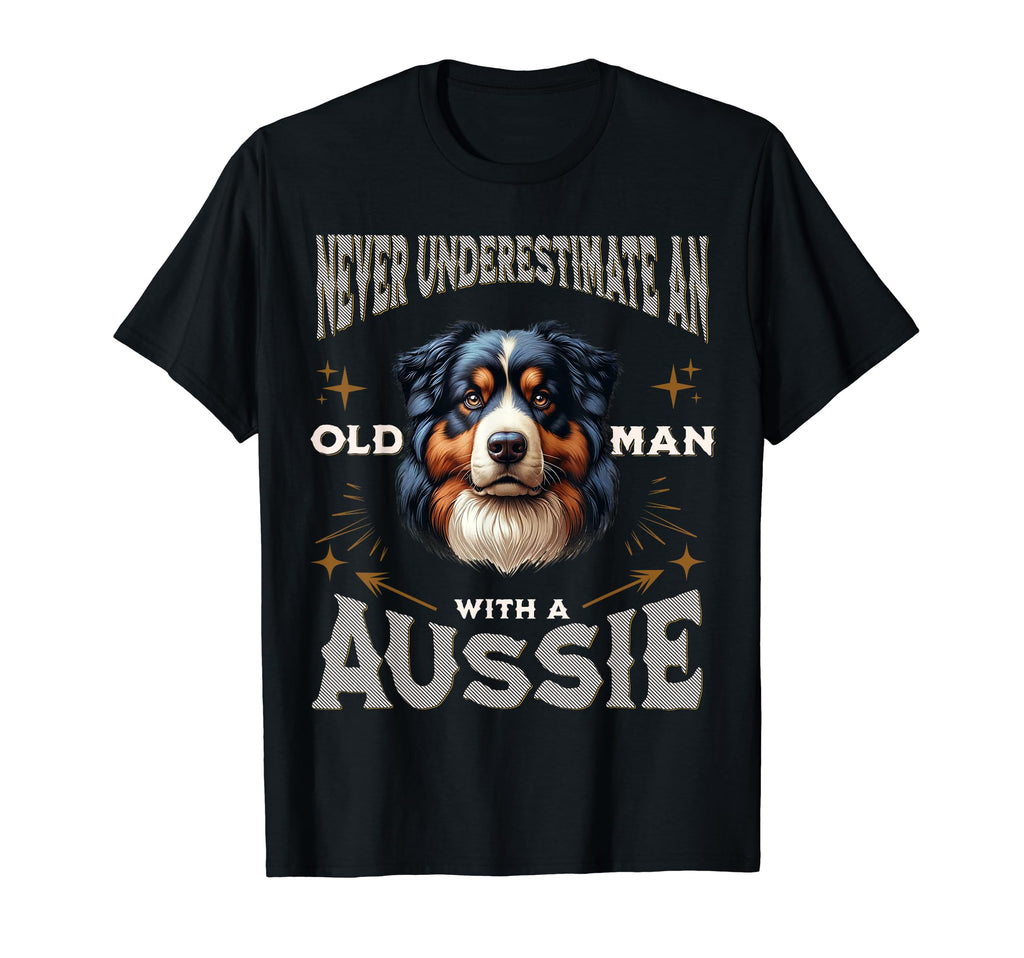 Funny Australian Shepherd Dad Grandpa T-Shirt - Novelty Apparel for Adults - T-Shirt, Sweatshirt, Hoodie
