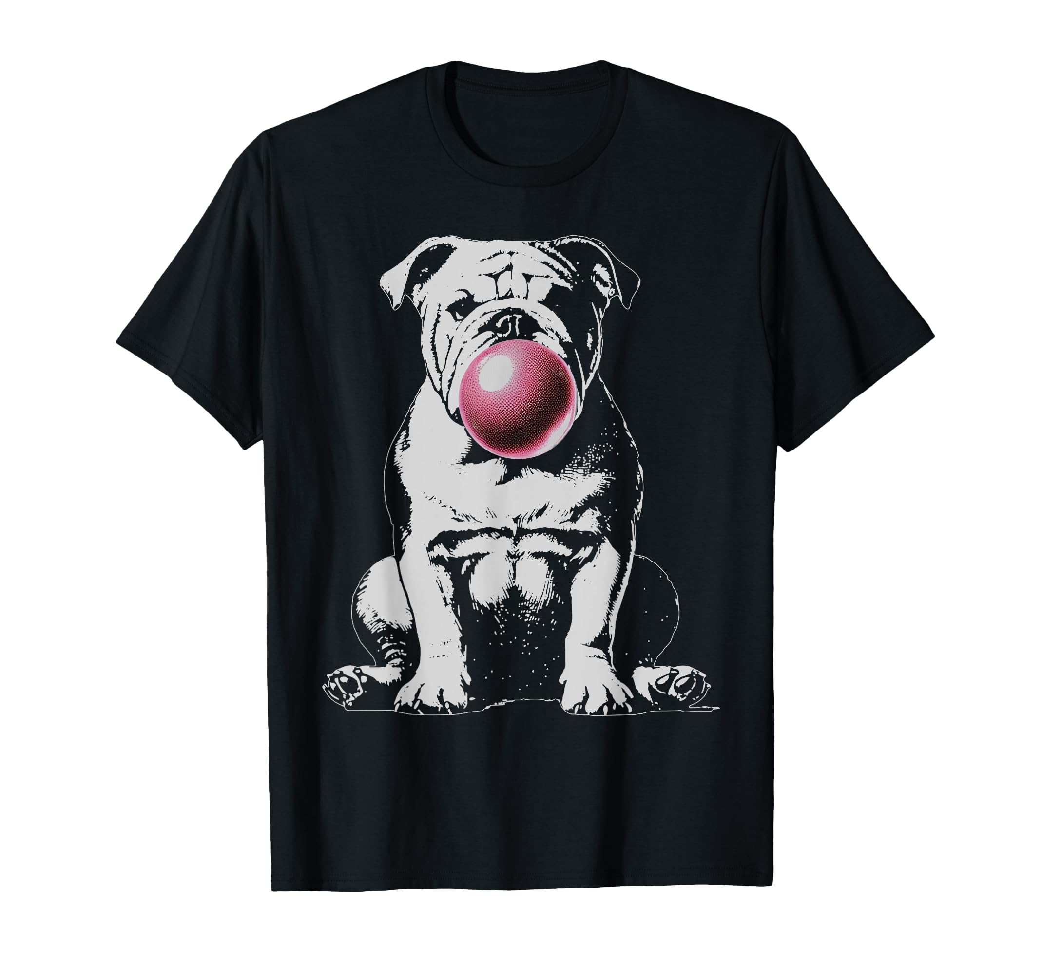 English Bulldog Blowing Bubble Mom Dog T-Shirt - Aesthetic Graphic Unisex - T-Shirt, Sweatshirt, Hoodie